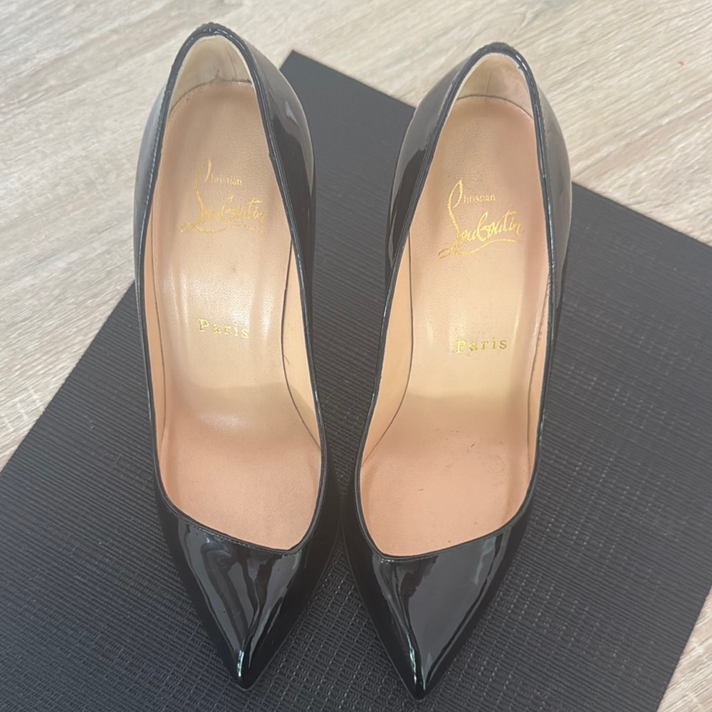 Christian Louboutin Black Patent Leather Pump - Picture 2 of 5